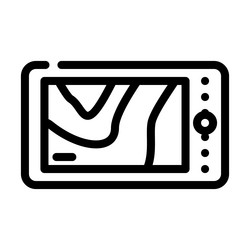 thermal imager device line icon vector