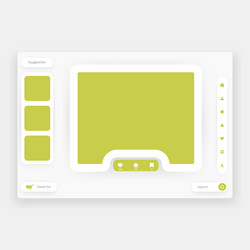 web ui template for marketplace with lime green vector image