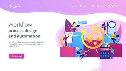 Workflow Processes & Automation vector image