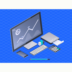 concept business strategyanalysis data vector image