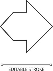 double arrow linear icon two way navigation vector image
