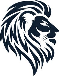 Lion Head Emblem Logo Vector Image