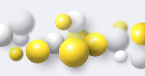 abstract background with dynamic 3d spheres vector image