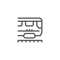 Train line icon vector