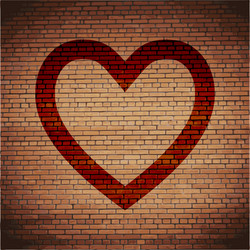 heart flat modern web button and space for your vector image