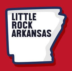 Little rock arkansas united states Royalty Free Vector Image