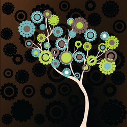 abstract tree vector image