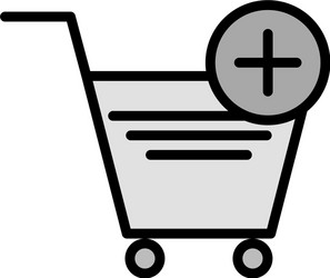 add to cart icon design vector image