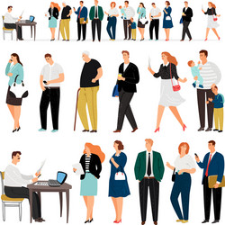 Bank Loan Application Queue vector image
