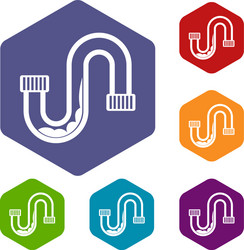 clog in the pipe icons set vector image
