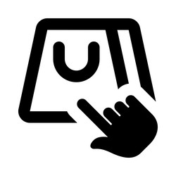 drag the pointer over bag to choose vector image