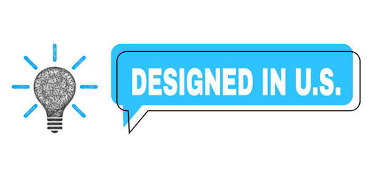misplaced designed in us message balloon and net vector image