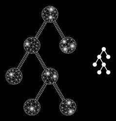 polygonal 2d mesh hierarchy structure with glare vector image