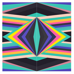 colorful geometric and curve background pattern vector image