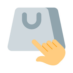 drag the pointer over bag to choose vector image