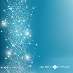 geometric abstract background with connected line vector image