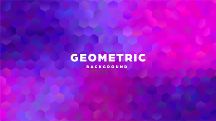 Hexagonal polygonal abstract background colorful vector