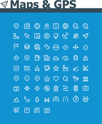 Navigation & Maps Icon Set vector image