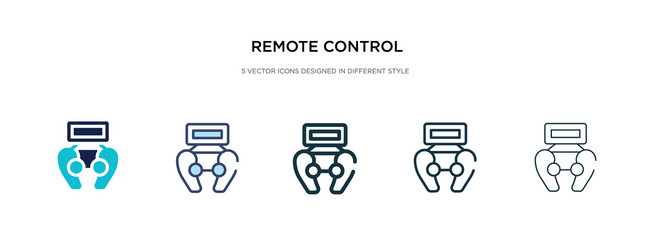 remote control icon in different style two vector image