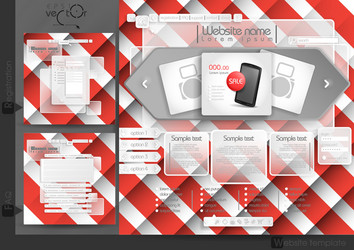 website design template menu elements vector image
