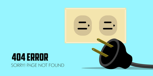 404 error website not found graphic design vector image