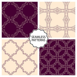a set seamless patterns vector image