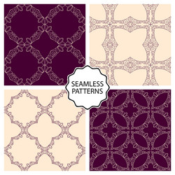 A set seamless patterns vector