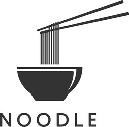 Chinese noodle logo design template vector