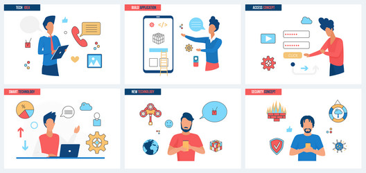 mobile application development smart technology vector image