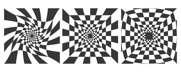 Psychedelic Checkerboard Pattern vector image