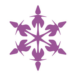 simple snowflake element vector image