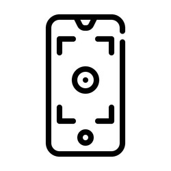 smartphone viewfinder line icon vector