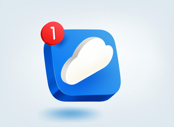 web cloud storage concept 3d mobile application vector image