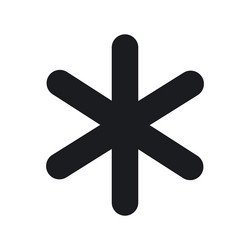 asterisk icon set password or passcode vector image