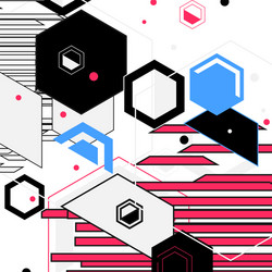 hexagonal structure lattice geometric abstract vector image