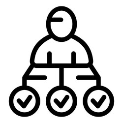 manager controlling all tasks being done correctly vector image