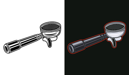 portafilter espresso machine part set of two vector image