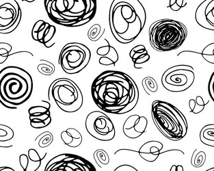 seamless pattern with circles different vector image
