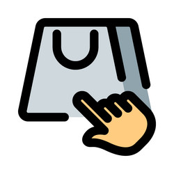 drag the pointer over bag to choose vector image