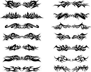 Hand Drawn Tribal Pattern Vector Image