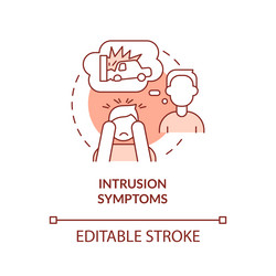 intrusion symptoms terracotta concept icon vector