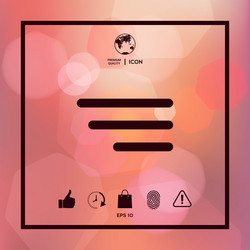 modern menu icon for mobile apps and websites vector image