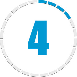 progress completion step indicator segmented vector image