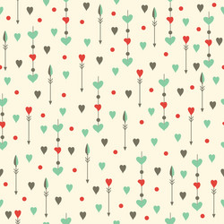 seamless pattern with hearts and arrows vector