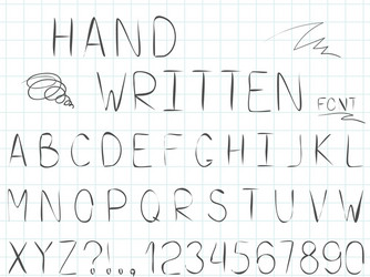 set line simple font and alphabet universal vector image
