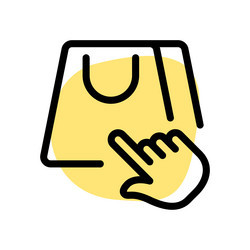 drag the pointer over bag to choose vector image