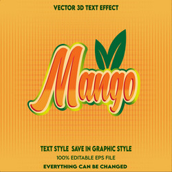 3D Mango Text Effect - Editable vector image