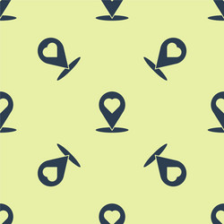 blue map pointer with heart icon isolated seamless vector image