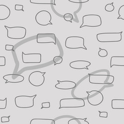 simple bubble speech doodle repeat pattern design vector image
