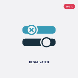 two color desativated icon from user interface vector image